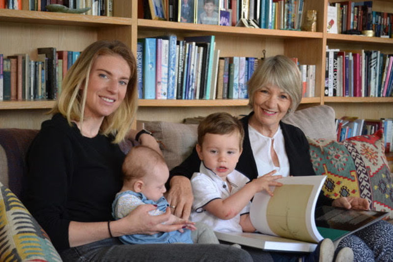 Amanda Derham With Daughter Fran And Grandchildren Woody And Quinn 2