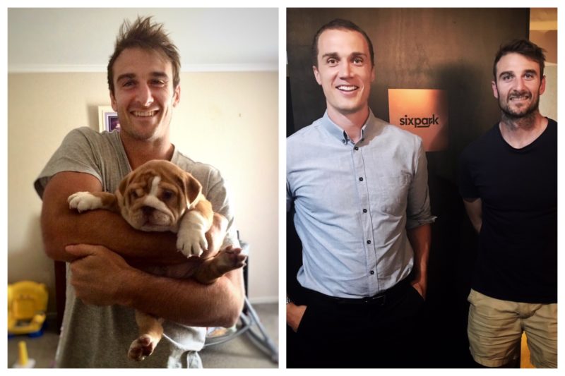 Jobe Watson With His Bulldog Benson Jobe With Six Parks Ted Richards