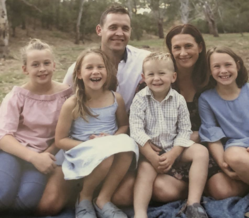 Marc Bullen With His Wife And Children